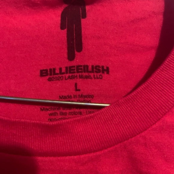 Billie Eilish Red “Racer Logo Jumbo” Shirt Size L - Picture 2 of 3